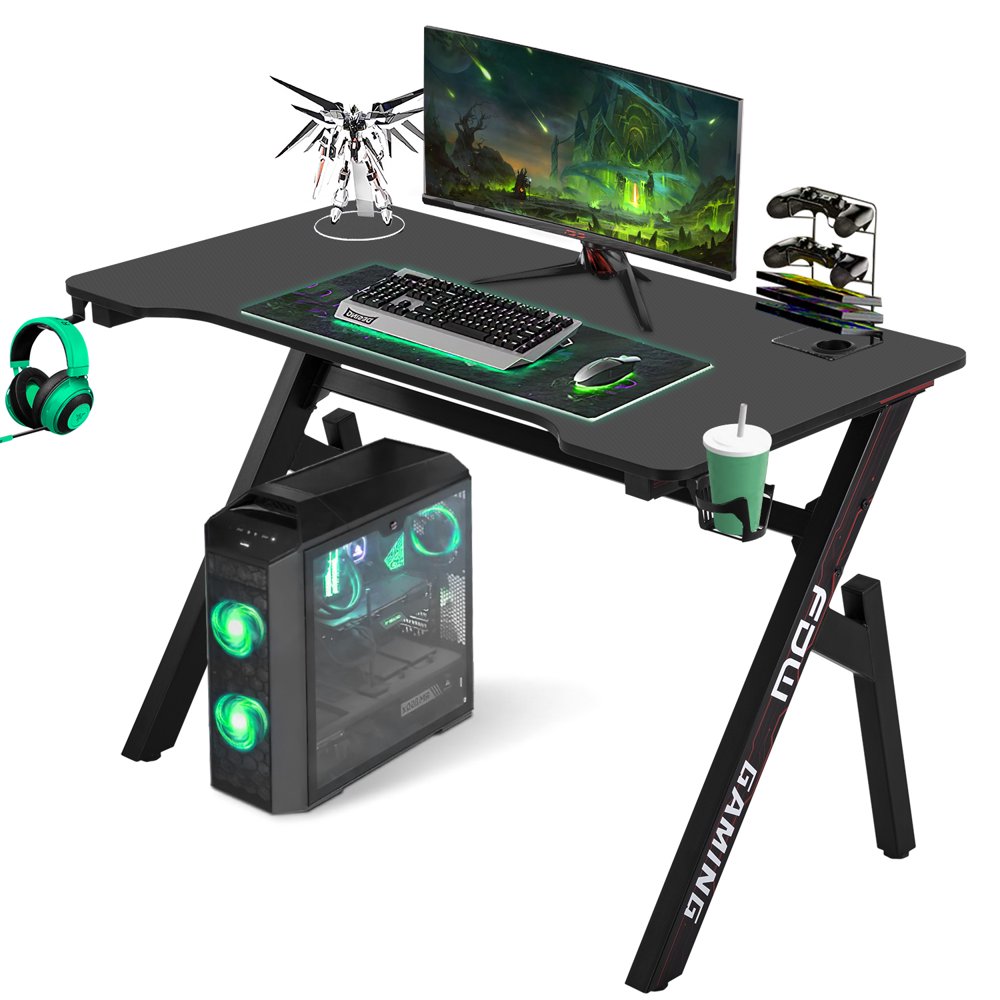 

Desk Gaming Desk 47 2 inches PC Large Modern with Headphone Hook
