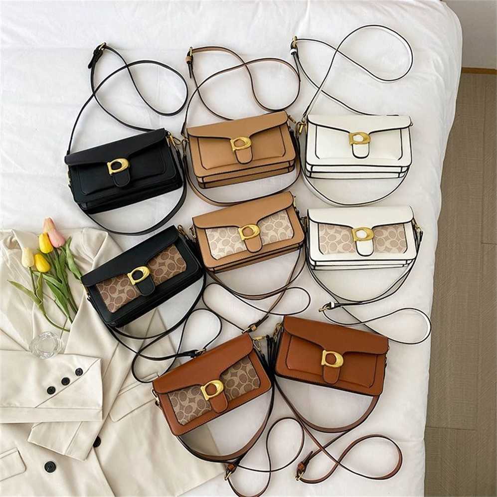 

Luxury Handbags sale Colored horseback buckle fashionable underarm bag saddle niche high-end luxurious and westernized shoulder crossbody, Black