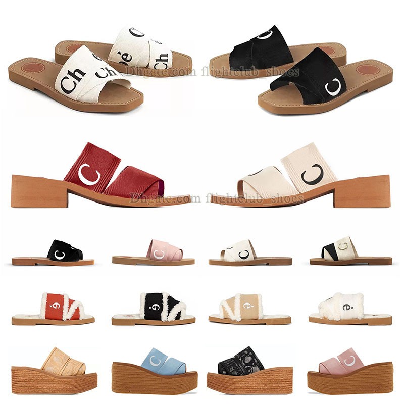

2023 Luxury Sandals Woman's Woody Flat Mule Slippers Designer Famous Womens Slides Summer Black White Beige Pink Coach Sandels Lidies Office Platform Sandales, Brown