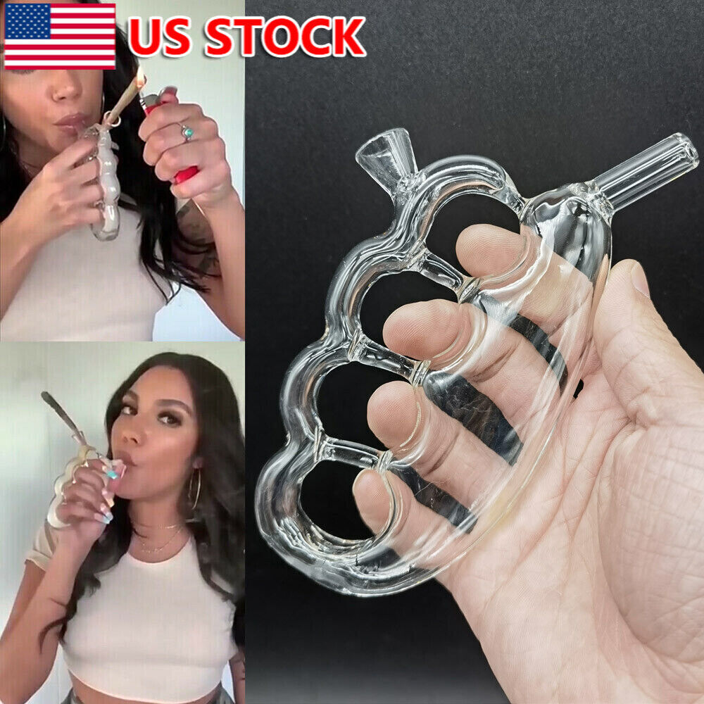

Knuckles Glass Bong hookahs Hand Pipe Smoking Bongs Dab Rig Blunt Bubbler Recycler Water Pipe for Rolling Paper Travel Dry Herb Cigarette Holder Filter Tips