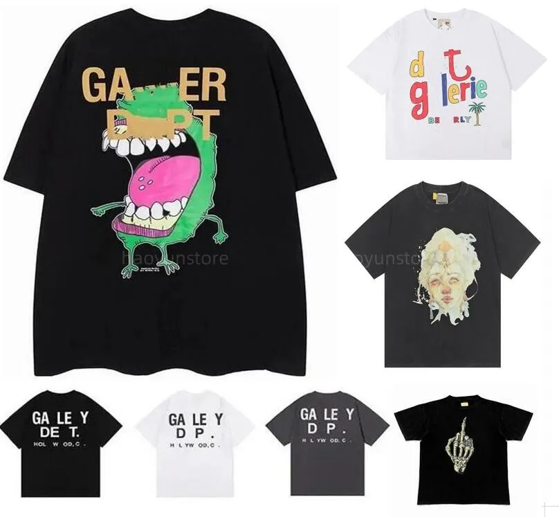 

2023 Men' T-shirts Designer Galleryes depts Shirt Alphabet Print Trendy Trend Basic Casual Fashion Loose Short T-shirt Half Sleeve Tees, Cu12