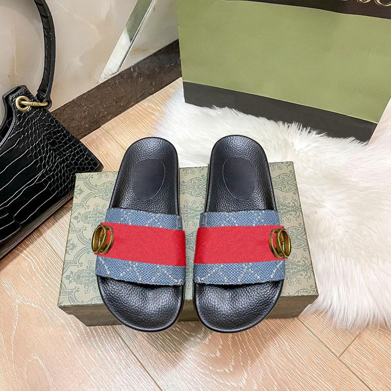 

High quality Designer slippers summer Men Women's casual shoes famous designer women fashion trend printed slippers, 12