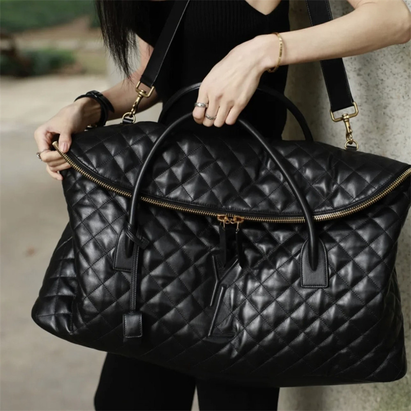 

Travelling Duffel Bags Large Designer Handbags ES Giant Tote Bag Men Women Holiday Luggage Shoulder Purse Crossbody Bag Super Totes, Black