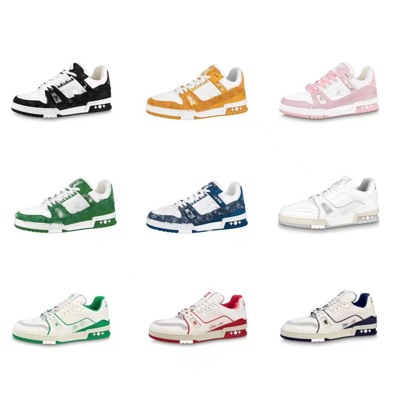 

Designer Men retro Causal Shoes Fashion Woman Leather fashion Lace Up Platform Sole Sneakers White Black outdoor mens womens Luxury summer velvet suede 36-45, Customize
