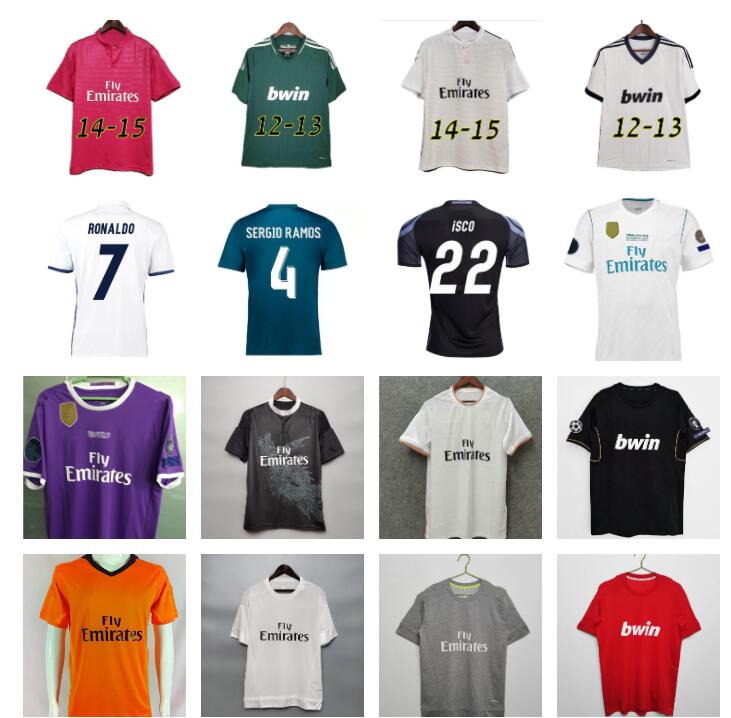 

2016 2017 2018 Retro BALE BENZEMA MODRIC Soccer jerseys 2013 2014 2015 REAL MADRIDS RONALDO BECKHAM SERGIO RAMOS Di Maria RAUL 10 11 12 13 14 15 vintage football shirt