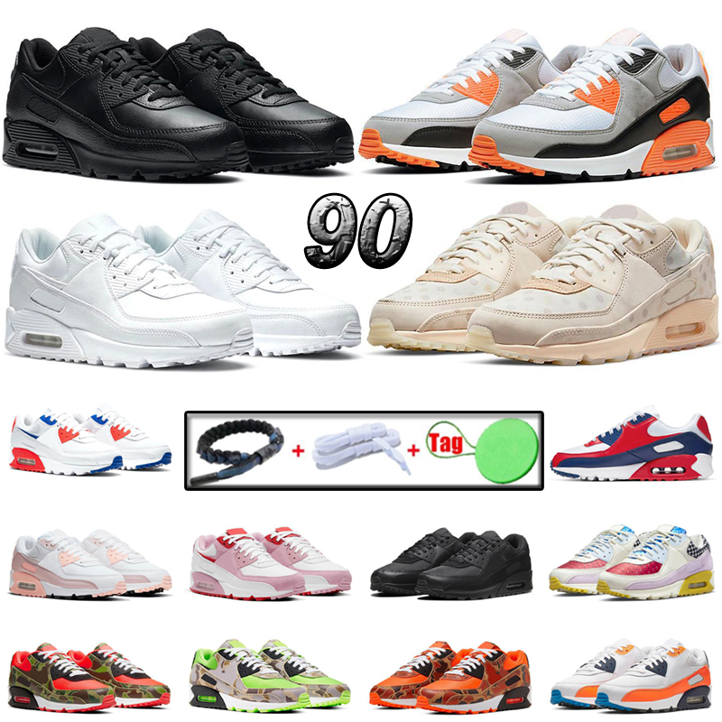 

90s Men Women Running Shoes Airmaxs 90 Futura Michigan Trail Team Gold Black Infrared Rose Camo Surplus Laser Blue Gorge Green Sports Trainers Sneakers