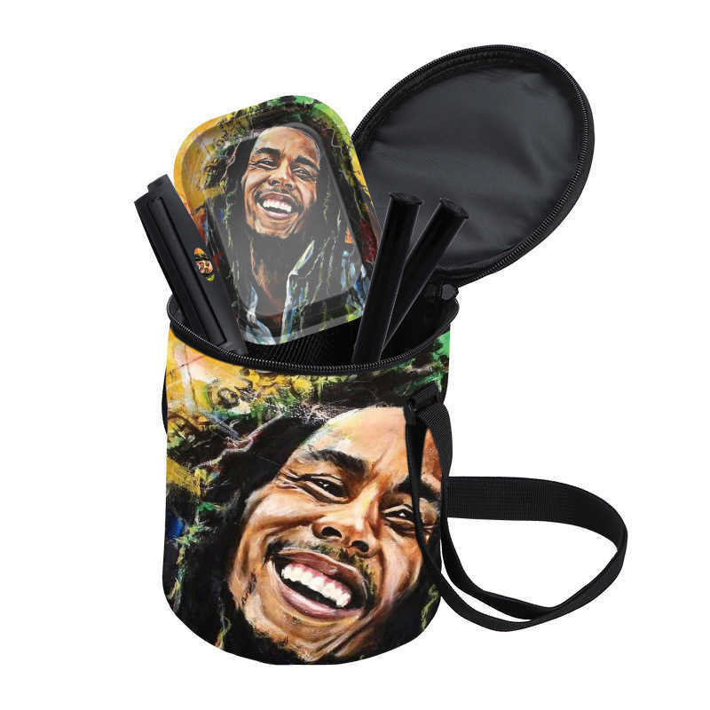 

Smoking rolling tray accessories cartoon style with electric grinder rolling machine 2 tube gifted bag set