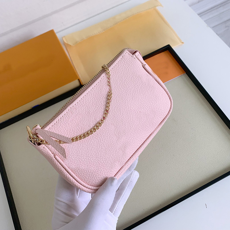 

designer coin purse pouch keychain wallet Top quality fashion 4 colors KEY POUCH coin purse holder small zipper Key Wallets with box and dust bag portable coin mini