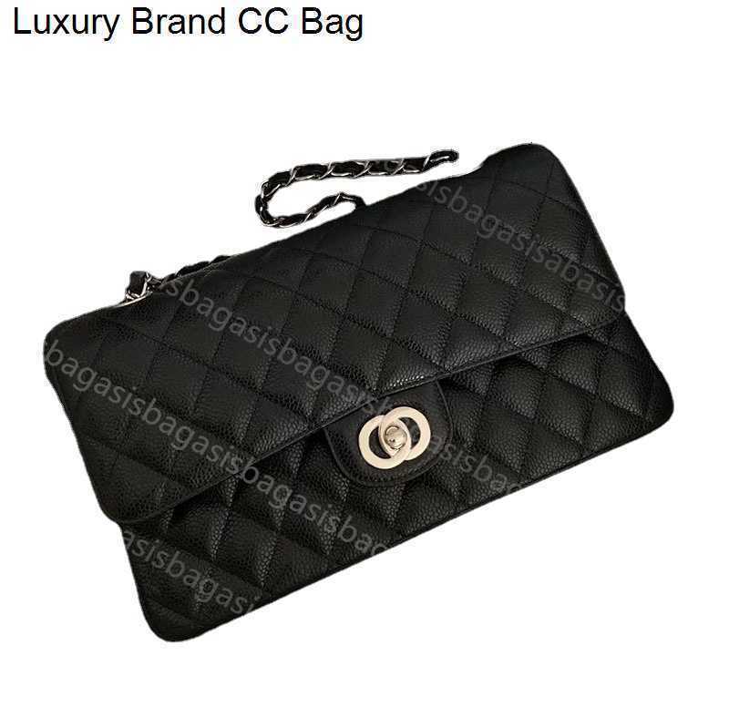 

HandBags Body TOP A Designer Shoulder CC Chain purses Cross Classic Plaid Flap CF Caviar Handbag Cowhide Leather Wallets for Women Purses lady messenger bag 117, White silver chain