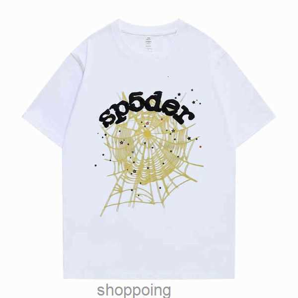 

Men Women Spider Web Pattern T-shirt Short Sleeve Man Soft Pure Cotton Tees Fashion Printing Sp5der 555555 Angel Number Tshirt 37n0u, Green