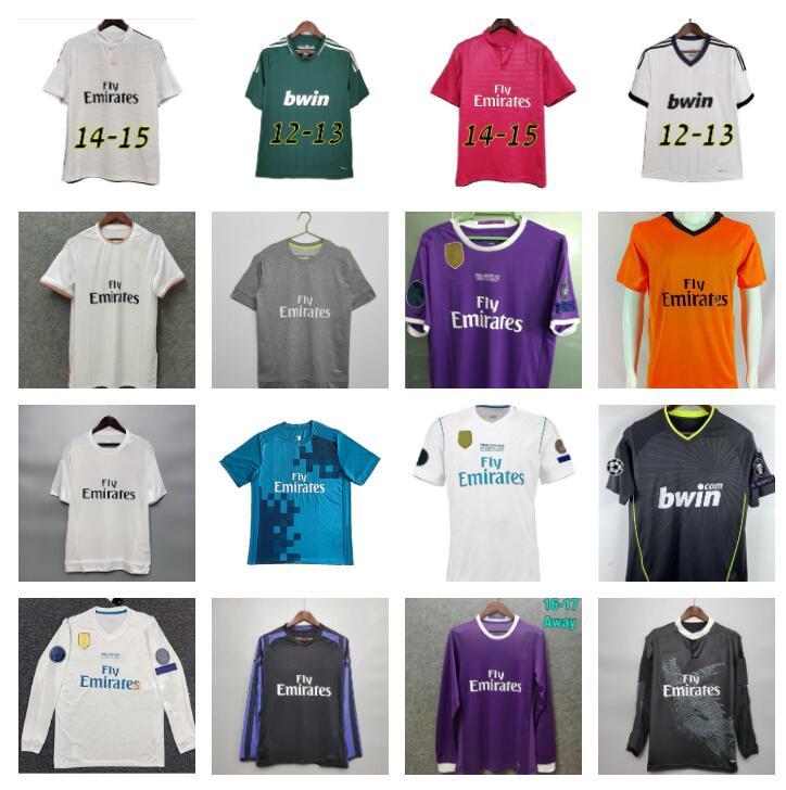 

2013 2014 2015 2016 2017 Retro classic Real madrids soccer jerseys BENZEMA MARCELO ISCO BALE SERGIO RAMOS MODRIC ASENSIO 13/14/15/16/17 home away football shirt