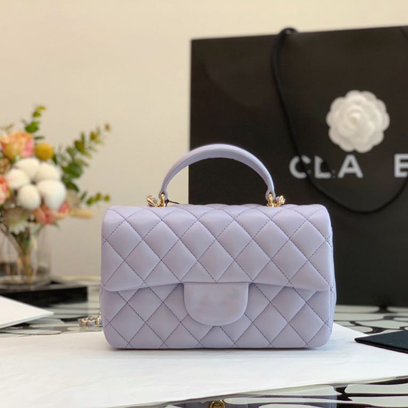 

Designer Flap Bag Luxury Handbag Genuine Leather Chain Bag 20CM High Imitation Crossbody Bag With Box ZC033