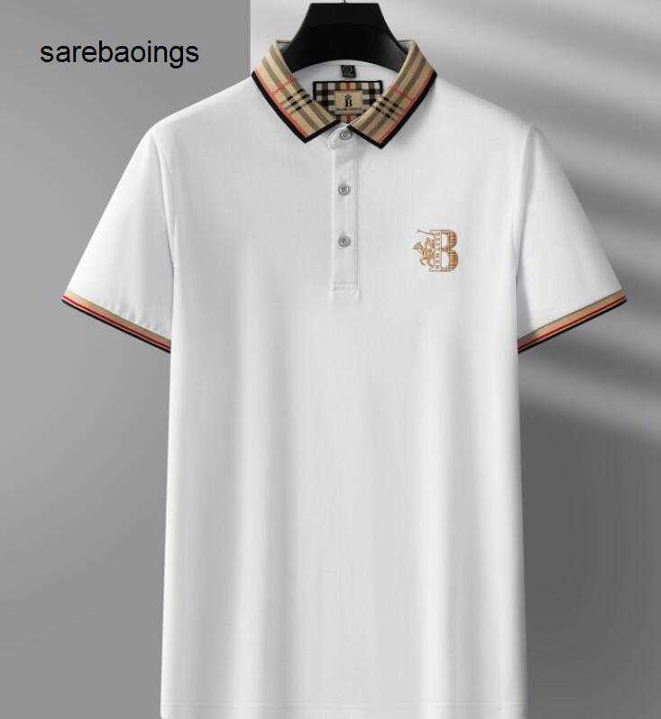 

2023 Luxury Polo Shirt Summer Burbrerys Lapel Short-sleeved Letter Embroidery T-shirt Fashion Cotton Half-sleeved Shirts Men Tide Brand 4 WCOB cll BUB9, 02