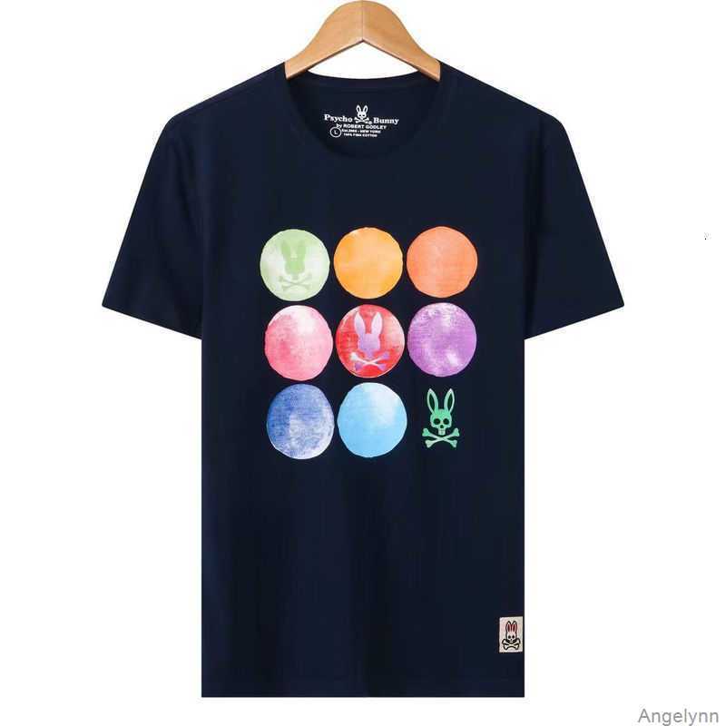 

Psycho23 Summer New Bunny Skull Rabbit Embroidery Print Cartoon Pattern Casual Fashion Brand Short Sleeve T-shirt for Men 0c5t, Navy