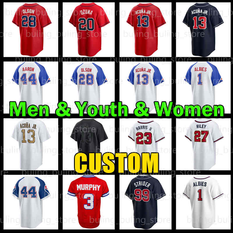 

13 Ronald Acuna Jr 99 Spencer Strider Jersey 2023 City Connect 23 Michael Harris II Eddie Rosario Atlantas Austin Riley Matt Olson Deion Sanders Braves Orlando Arcia, Men flex base jersey(y s)