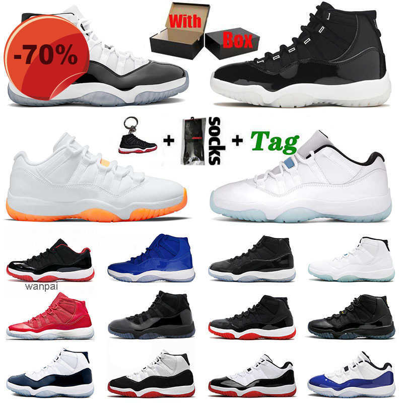 

Sandals With Original Box Authentic Jumpman 11 11s Shoes for Mens Womens Low Citrus XI 25th High Bred Legend Blue Concord 45 23 Space Jam Cap and, B18 36-47