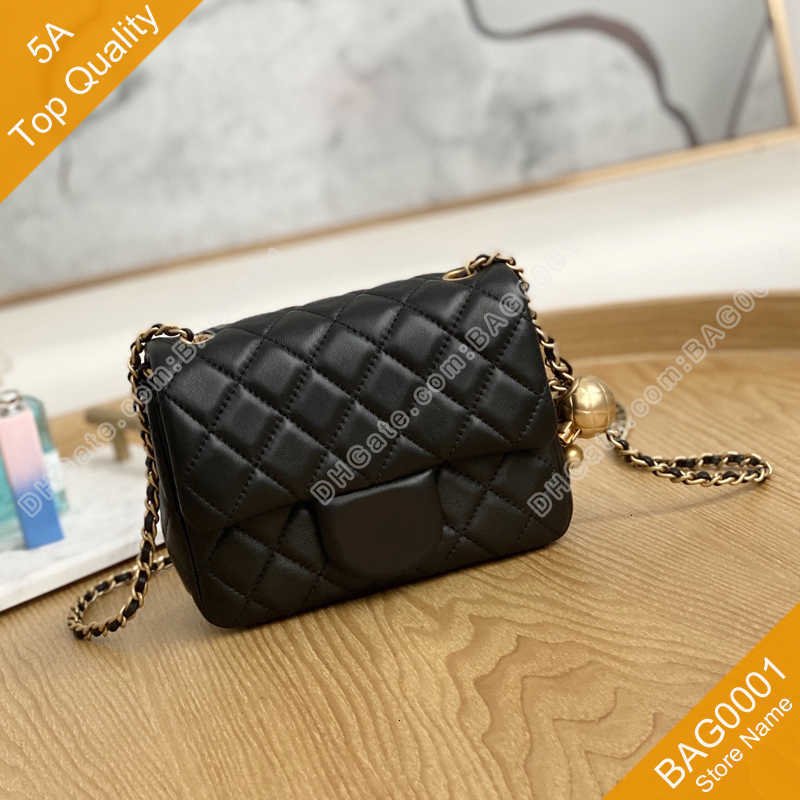 

10A Brand L Bag Women Mini Flap Bags Classic Chains Original 18CM 20CM soft Sheepskin Designer Cross Body Luxuries Designers Shoulderbags C056 C055, Black