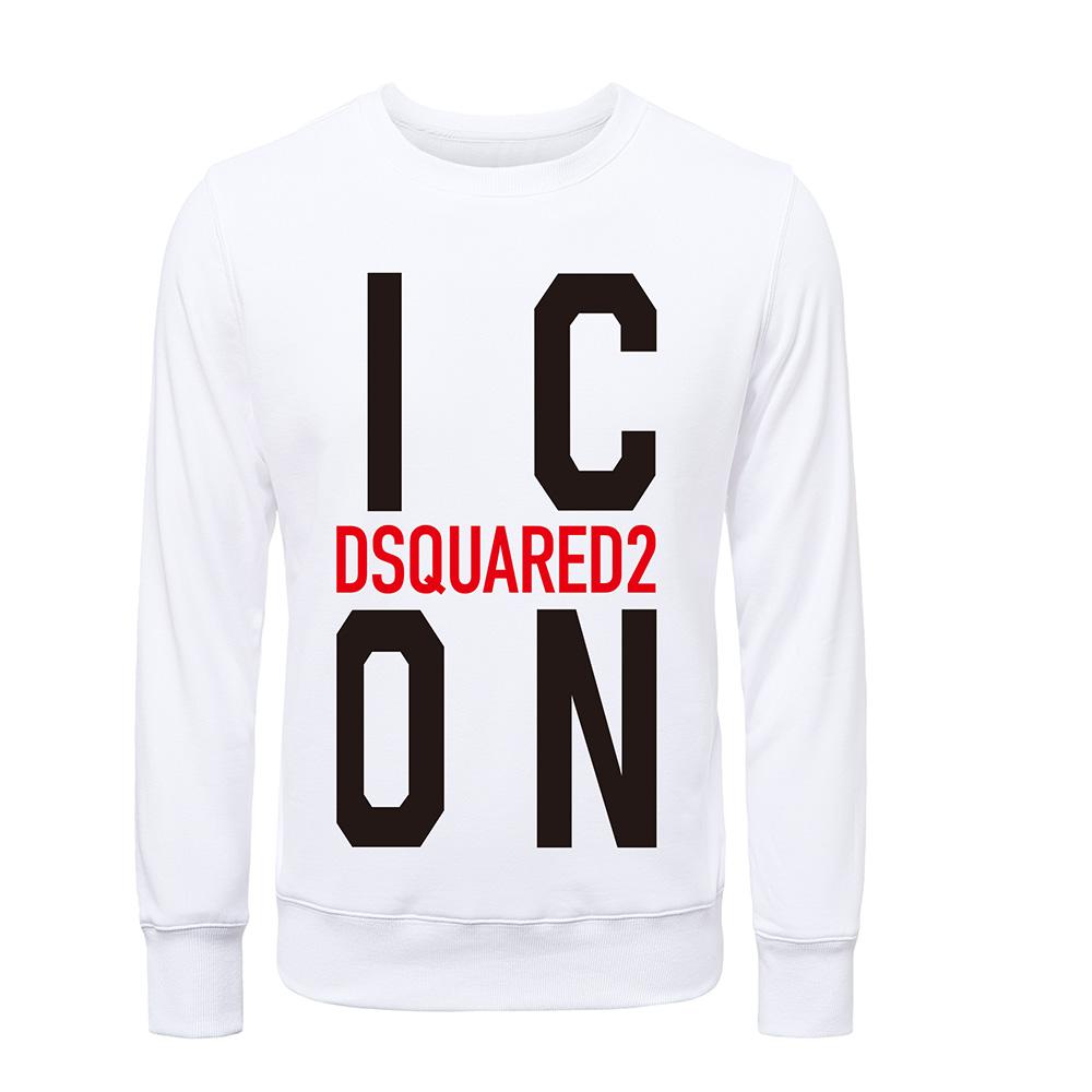 

New DSQUARED2 DSQ2 ICON D2 Men's Sweatshirts Classic Casual Fashion Trend for Men and Women O-neck Long-sleeved Simple Cotton Pullover WY-385, Blue