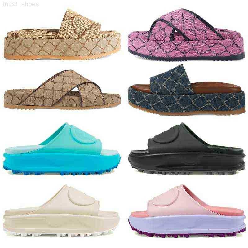 

Designer Women Platform Sandals Womens Interlocking G Sandal Rubber Slippers With Box, Fashion sandals
