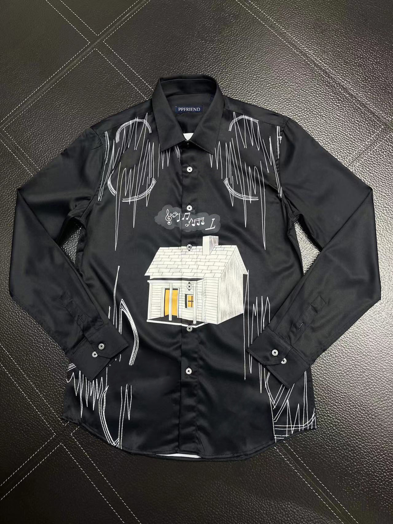 Chemise de robe masculine slim flex collier stretch stretch marque de marque hommes manches longues robes à manches longues de style hip hop qual