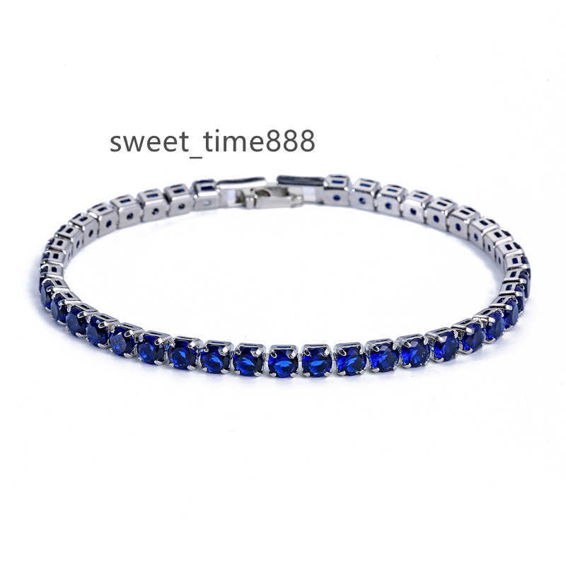 

CAOSHI Luxury 925 Silver Plated Round Shiny Tennis Crystal Gemstone Chain Bangle Wedding Wristband Charm bracelets women