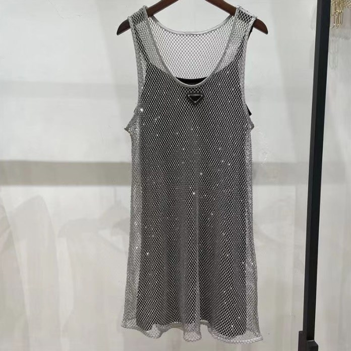 Robes de soirée sans manches robe pour femme évidée robe en satin noir strass brillant gilet creux robes 2 pièces ensemble Denim soutien-gorge ha