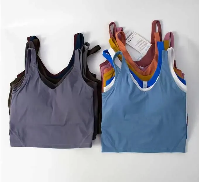 

lulus Yoga outfit Back Align Tank Tops Gym Clothes Women Casual Running Nude Tight Sports Bra Fitness Beautiful Underwear Vest Shirt, Dark lavender nude u bra