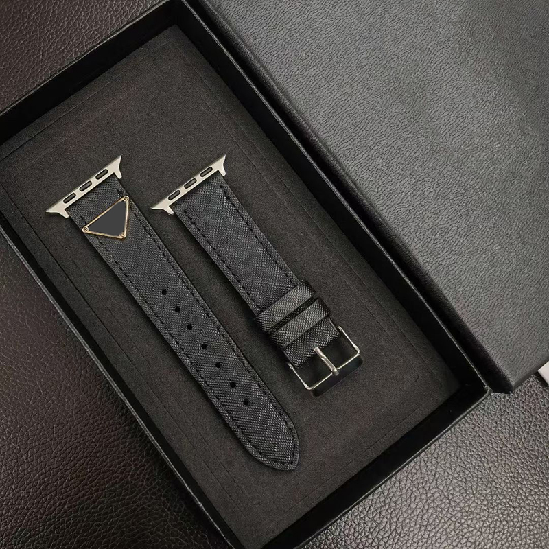 

designers Watch Bands for Apple iwatch Fashion Letter P Pure Color Luxury Genuine Leather Watchband Replacement Wrist Band Straps 2305083PE
