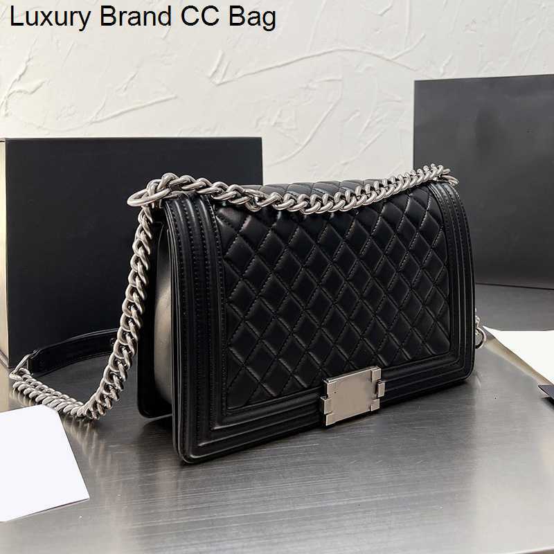 

Jumbo Aged Womens CC Maxi Classic Goatskin Shoulder Silver Bags Metal Bags Quilted Maxi Boy Girls Fashion Chain Strap Crossbody Shoulder Large Capacity Luxur, Grey