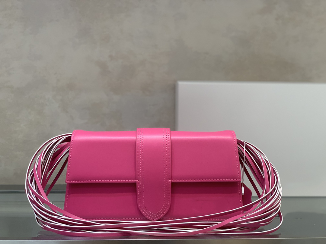 

2023 LE Raphia shoulder bag Le Bambinos long Ficiu fashion Strand tassel strap flap bag designer geninue leather handbag se3Qc#, 2 pink
