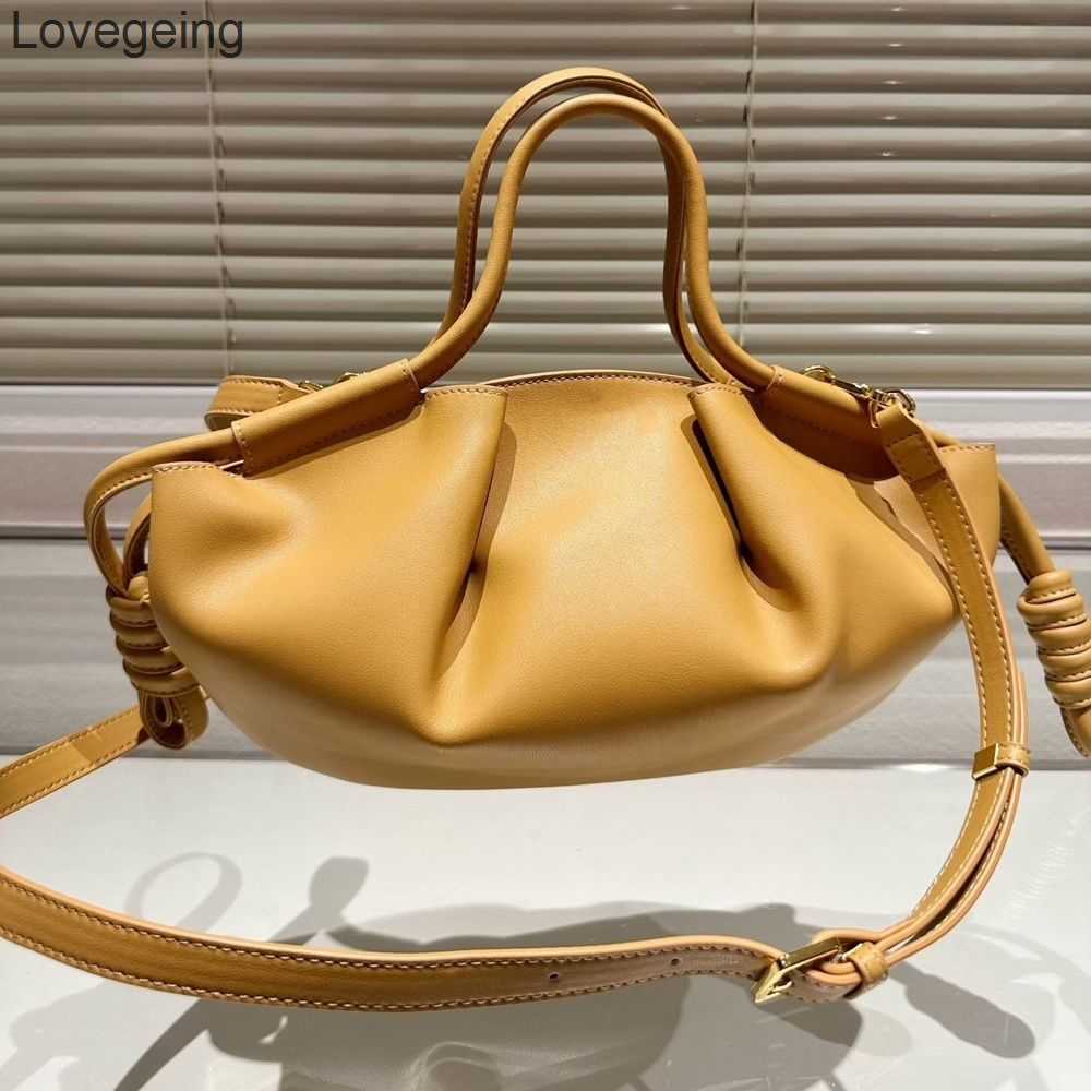

Portable 2023 Style Handbags High-end Loewbag Spain All Paseo French Designer Large Crossbody Bags Dumpling Capacity Pure Leather Quality A1vb, Yellow