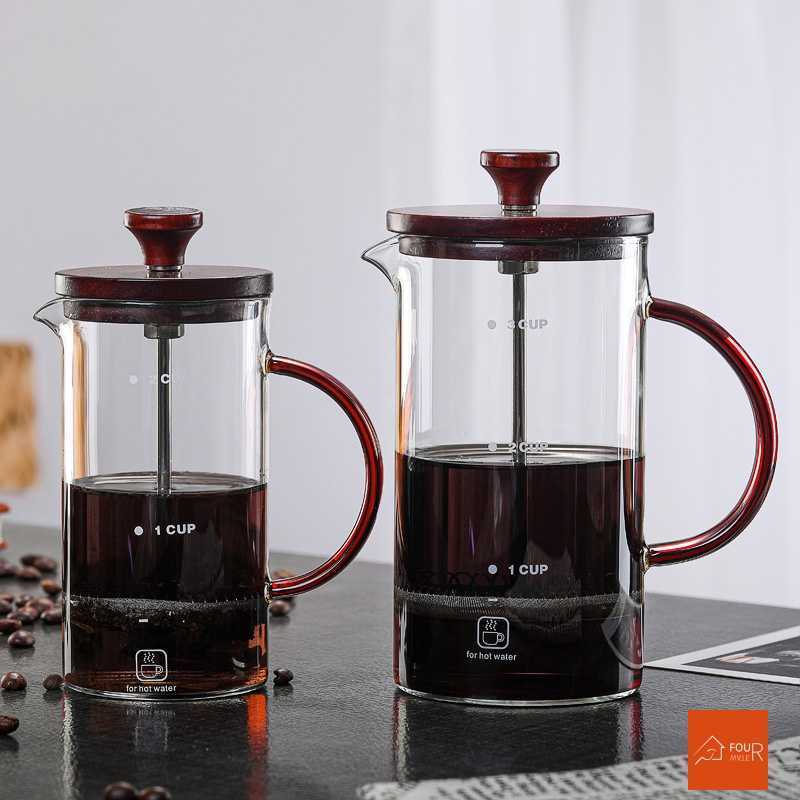 Coffee Pots French Coffee Machine Press Filter Tea Brewery Coffee Maker Teaware Simple Pressure Glass Pot Coffee Maker Hand Punch Pot Tea Maker P-image-863873078