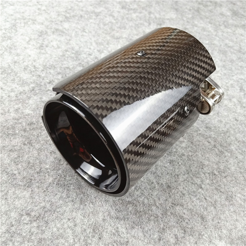 

1 PCS Out 92MM Black M Performance Exhaust End Tips Auto Muffler Real Glossy Carbon Fiber Tail Pipes