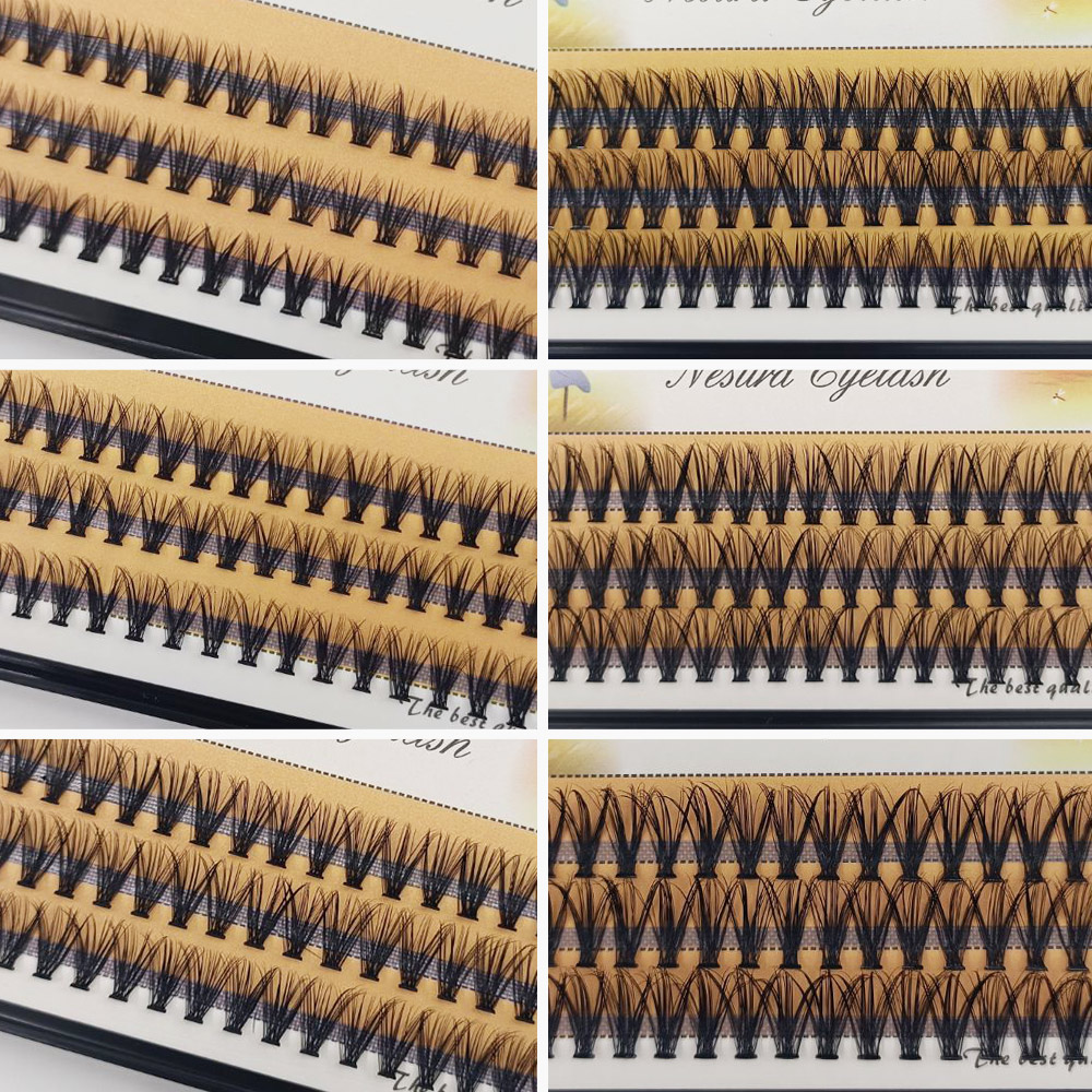 

1 Case C D Curl Individual Fake Eyelashes Natural 8-16MM DIY Clusters 3D 5D Fluffy Faux Mink Lashes Extension Supplies Makeup DJ