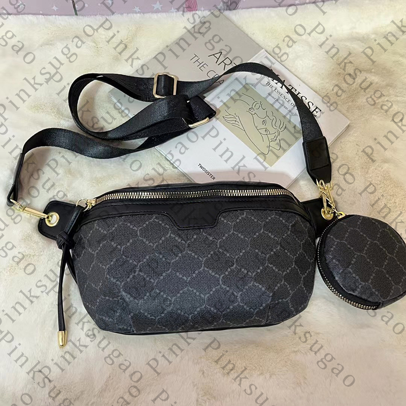 

Pink sugao women waist bag chest bag fanny pack shoulder crossbody Bag high quingity large capacity Fashion luxury handbags shopping bags purse Danyue-230506-32, Black flower