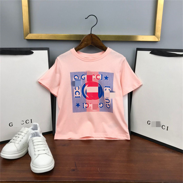 

Summer men's and women's children's casual cotton alphabet print T-shirt fashion children's designer short sleeve top everything trend pioneer favorite 90cm-160cm D114