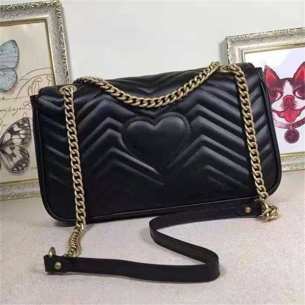 

Luxury Handbags sale Women's bag 2023 new fashion versatile CG women's love rhombus chain cross-body, Black small 24cm
