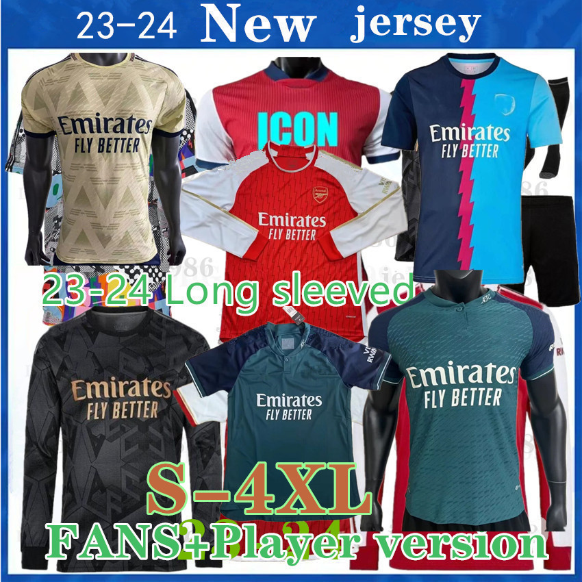 

23 24 SAKA G. JESUS soccer jerseys SMITH ROWE Fans Player version Gunners MARTINELLI ODEGAARD THOMAS NKETIAH TIERNEY 2023 S XXXL 4XL football shirt Men kids kit
