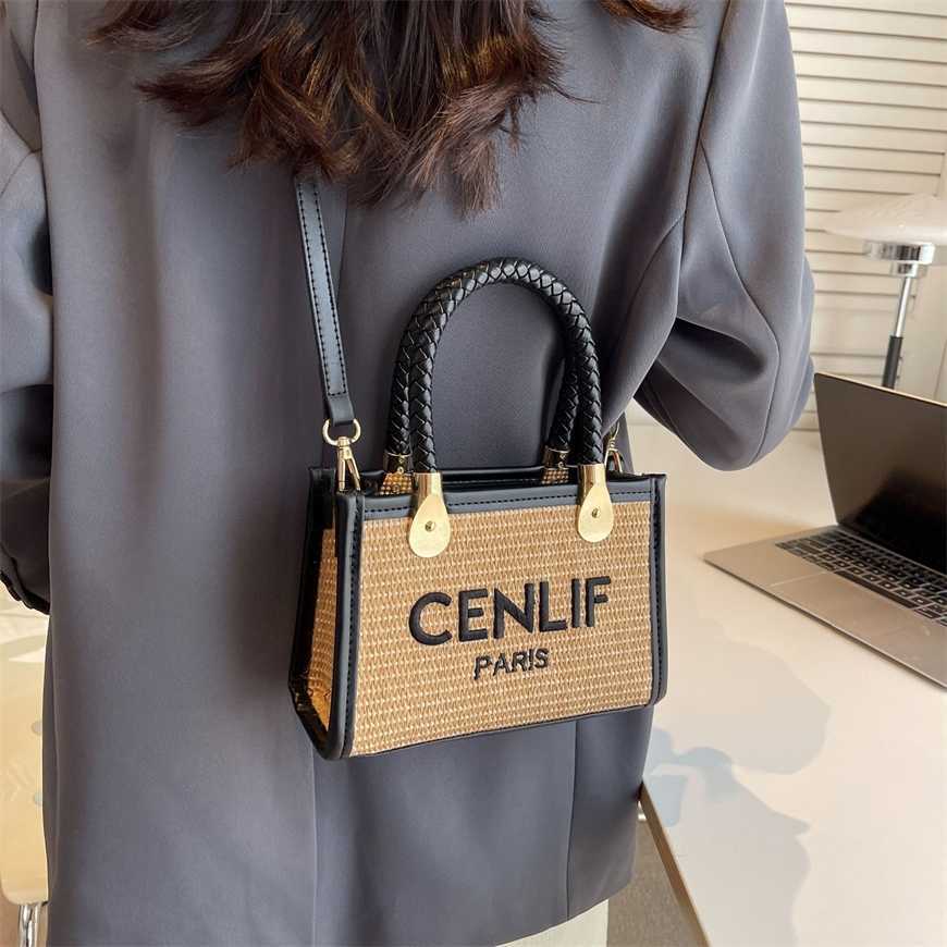 

24% OFF 2023 Fashion handbag New Grass Tote Women's Summer High Capacity Woven Handbag Popular One Shoulder Crossbody Bag, Black5