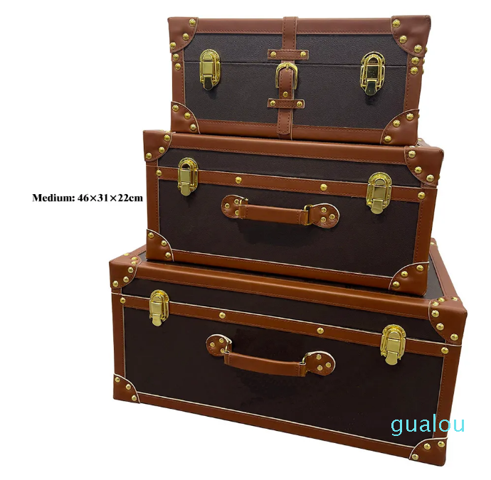 Men and Women Suitcases Storage Box Travel Bag Three Sizes Handmade-image-863846522