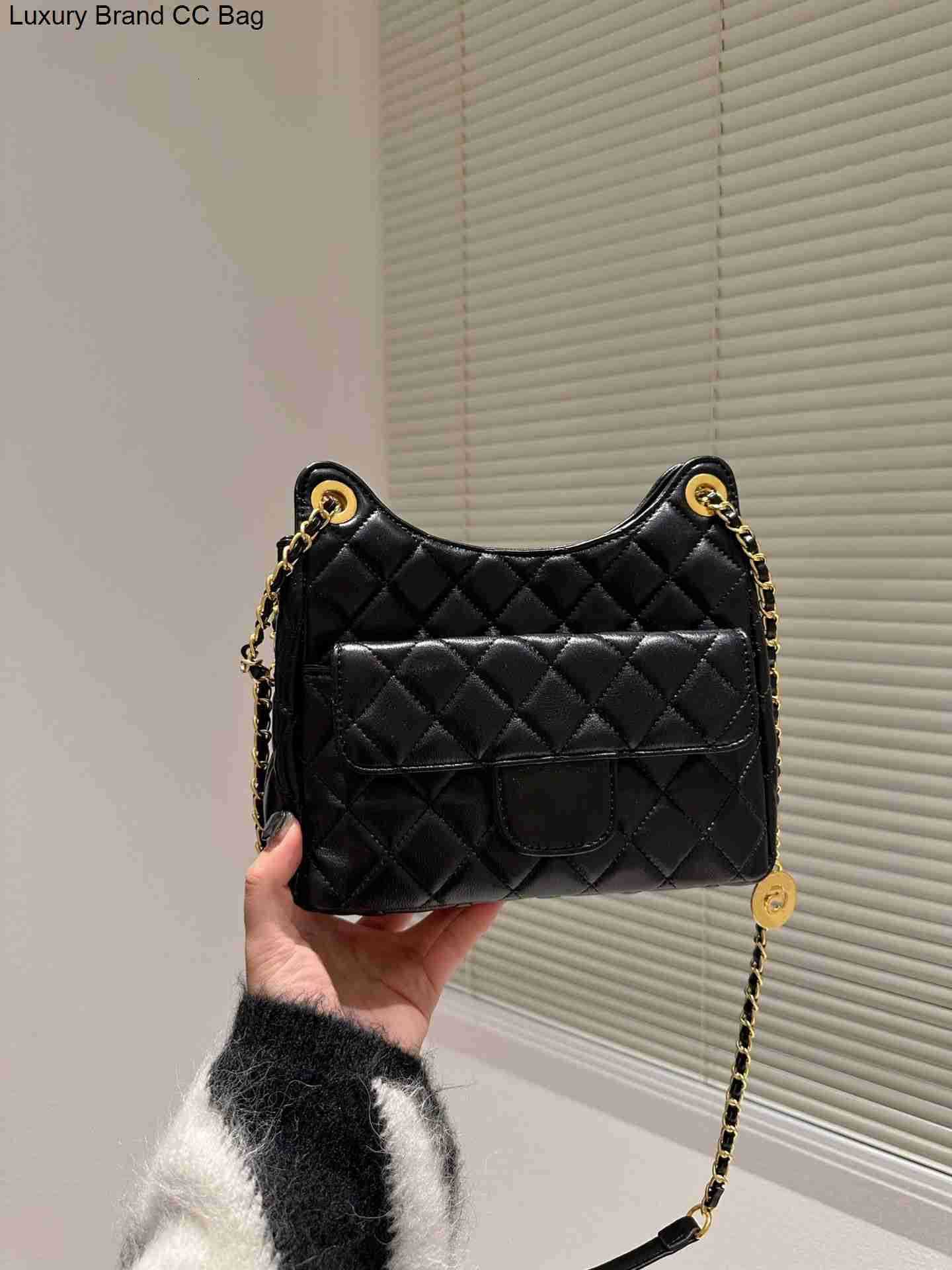 

Women CC Bags Cross Body Bags Fashion Designer Hobo 5A Luxury Bag Lady Silver Purse With Chain Real Leather Crossbody Bagss Small Tote Diamond Lattice S, Gold