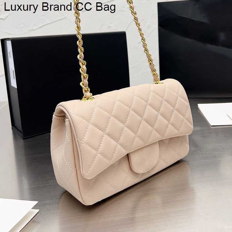 

France Bag CC Mini Shoulder Handbags Bags Classic Luxury Shoulder Flap Rectangle Quilted Bags Caviar Leather Calfskin Gold Metal Hardware Matelasse Chain Should, Pink