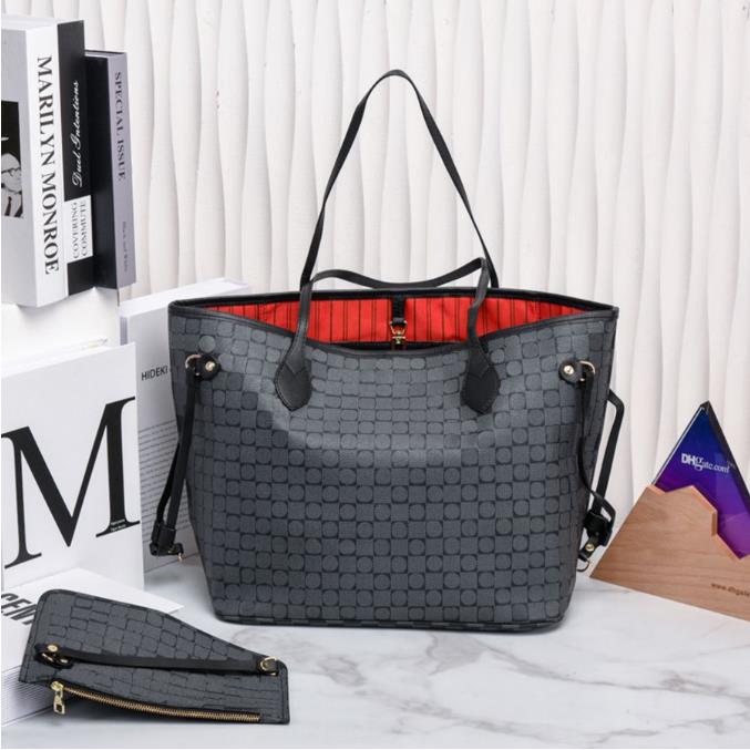 

tote bag Designer bags handbag Totes wallet Fashion Leather messenger old flower Brown lattice MM shoulder Women Bags High Capacity Composite Shopping bagss 01ss1, #9 checkered black+red inside