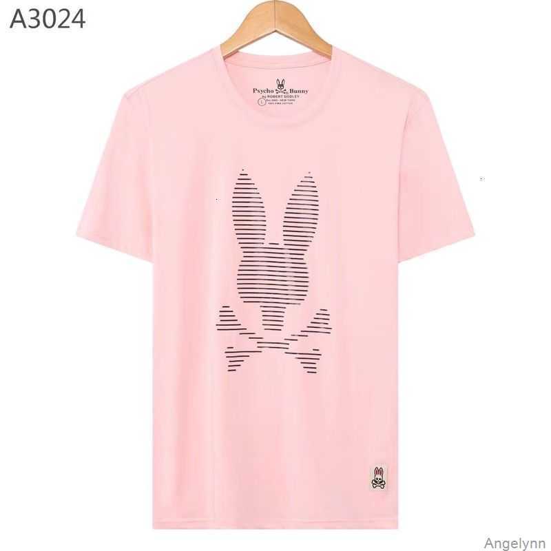 

Psycho Bunny t Shirt 23 Summer New Casual Fashion Brand Skull Rabbit Embroidery Printed Short Sleeve T-shirts for Men Pure Cotton Elv3, Black