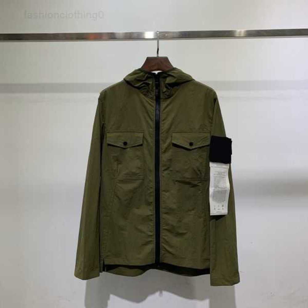 

Men's Jackets Brand Designer Spring Thin Light Style Stone New Islands Black White Green Three Colors Zip Rleisure Trendy Casual Coats Is Land 3e1ers5q3