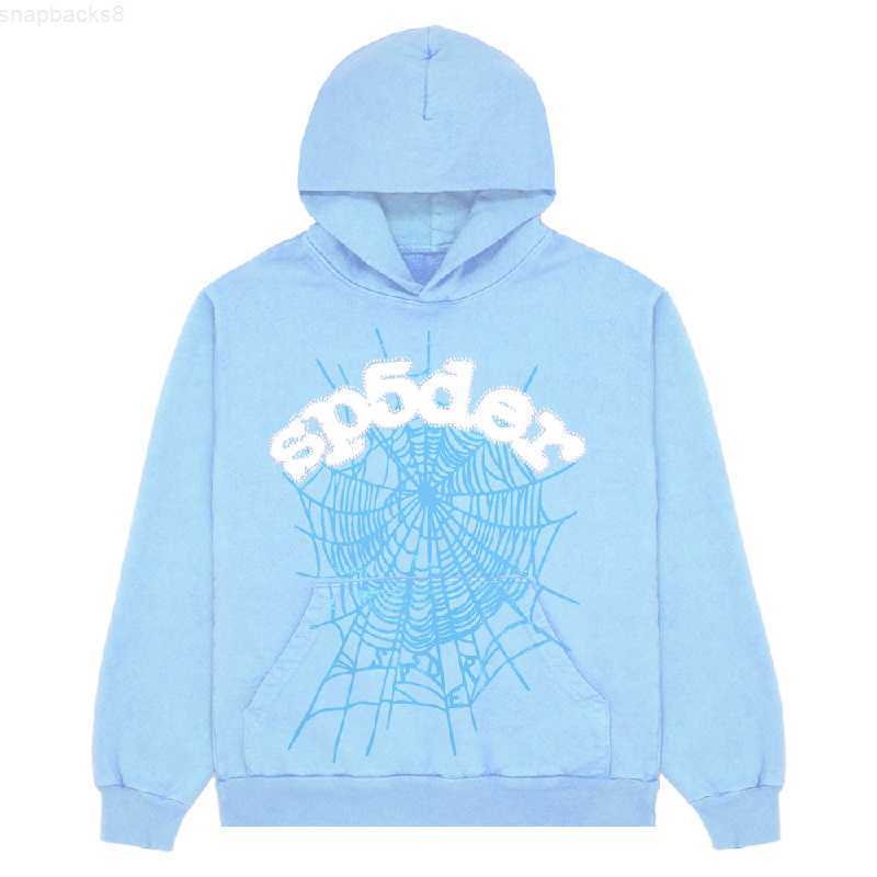 

Men' Hoodies Sweatshirts 2023 Sky Blue Sp5der Men Women 1 Hip Hop Young Thug Spider World Wide 555555 Print Pullover, 17
