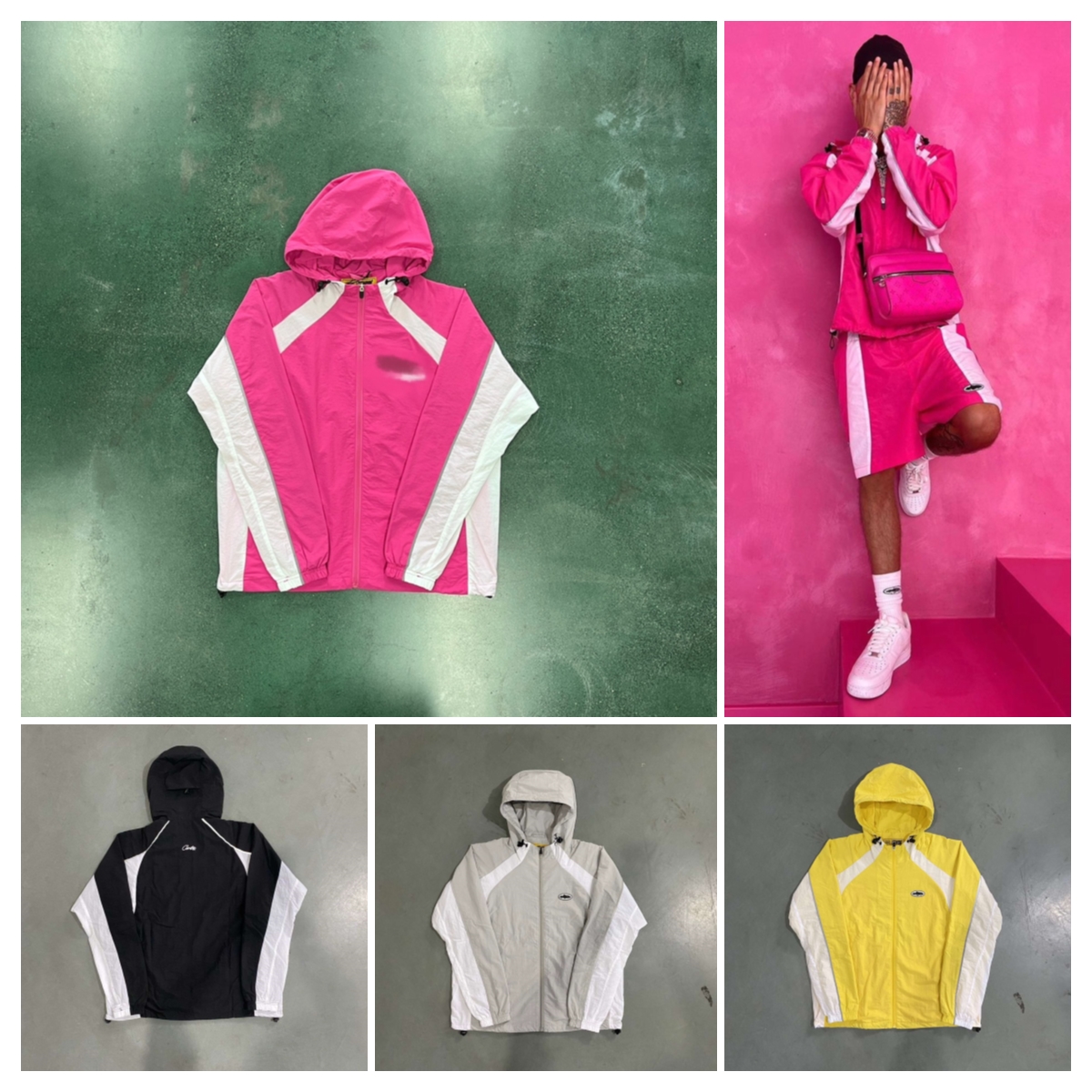 

New Corteiz Men's Trench Thin Alcatraz Jacket Waterproof Racecoat Street Trend ukdrill, K1