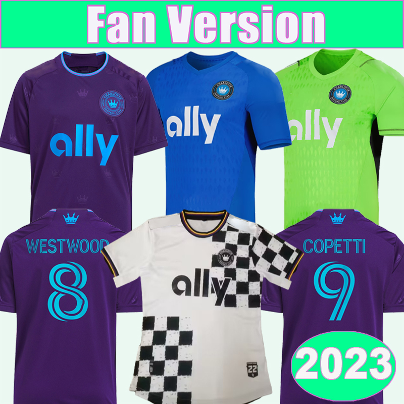 

2023 Charlotte FC SWIDERSKI Men Soccer Jerseys BRONICO COPETTI BYRNE BENDER AGYEMANG Away Purple Goalkeeper Concept Version Shirt Short Sleeves Uniforms, Qm130121 2023 away no patch