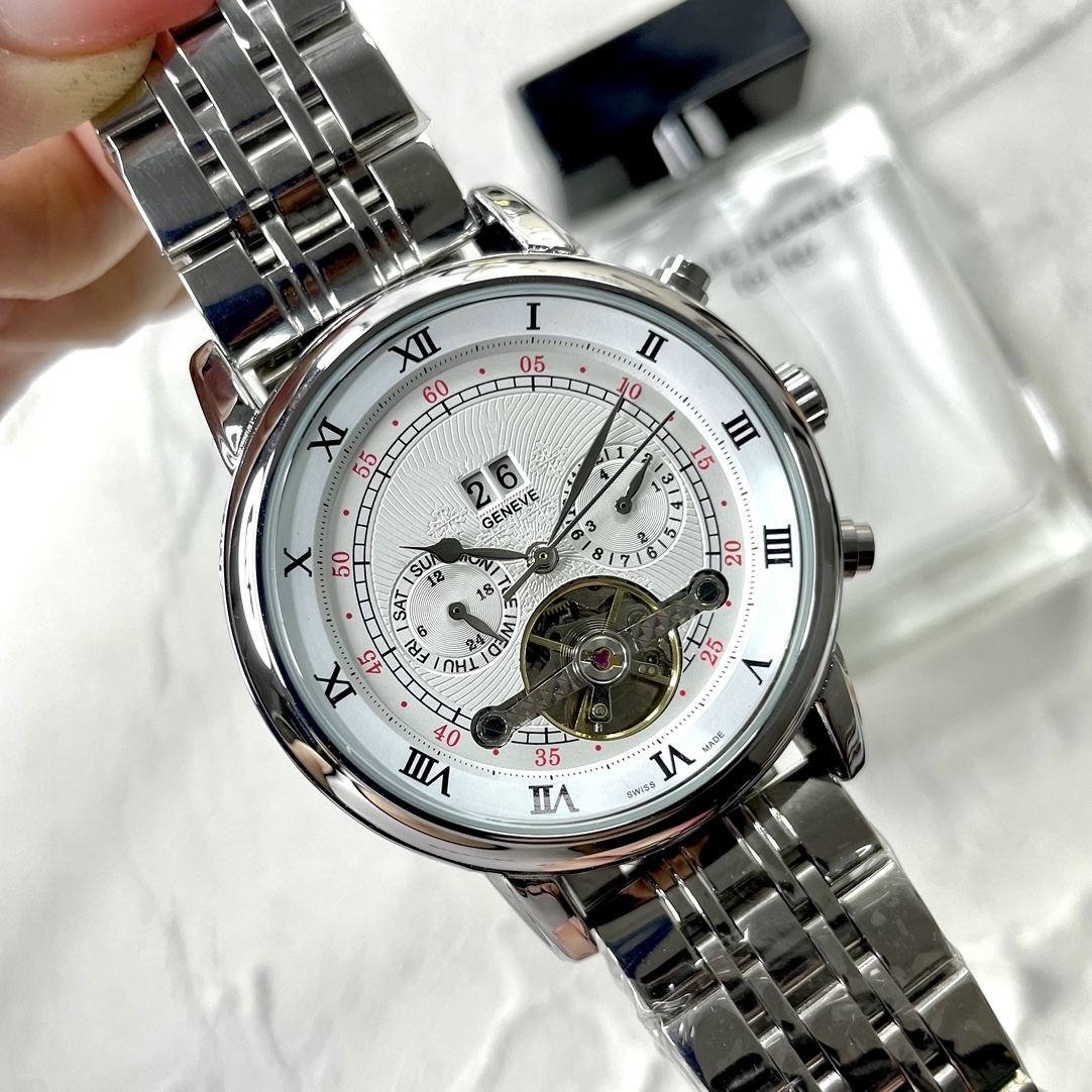 

Fashion Pateks Philippes Watch leather Tourbillon male Watch 2813 Automatic Men Wristwatch Men Mechanical steel Watches relogio masculino clock