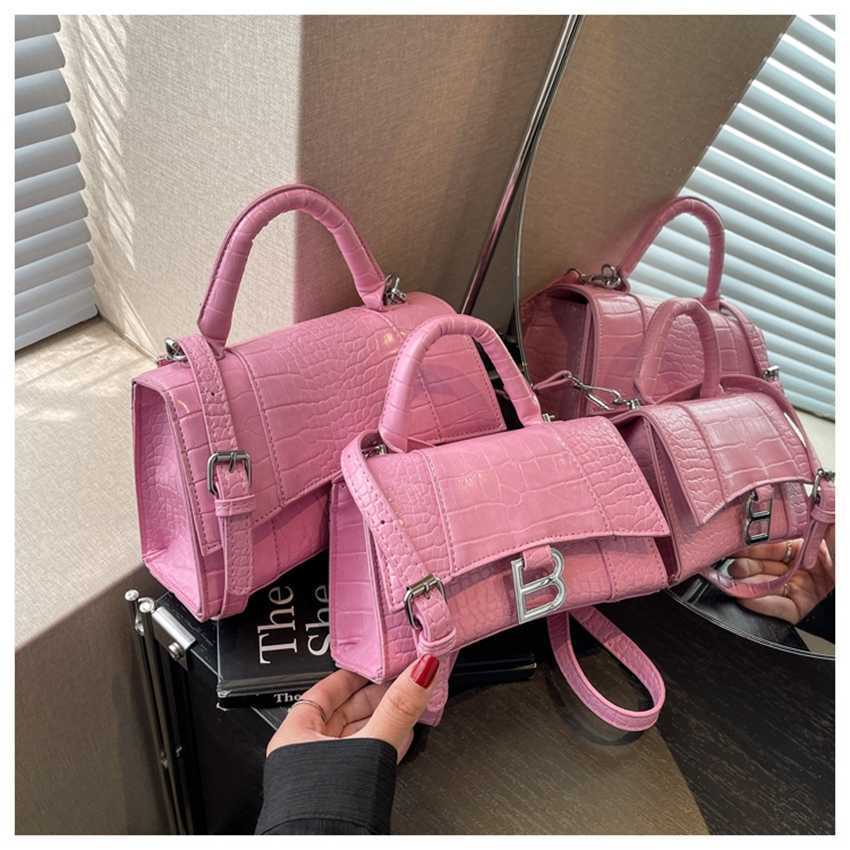 

20% OFF 2023 Fashion Online celebrity shoulder hourglass live streaming silver crocodile pattern size handbag female, White7